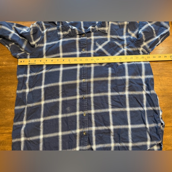 Vanilla Star Button Up Long Sleeve Plaid Flannel Womans SZ XXL Blue White Casual - Picture 8 of 10